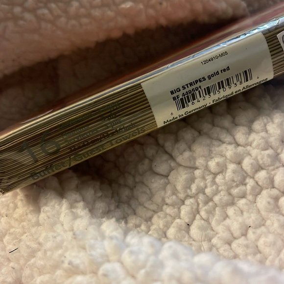 Ideal Home Range: “Green is Life” Napkin Collection: Big Stripes Gold/Red: New🎁 - Picture 4 of 4